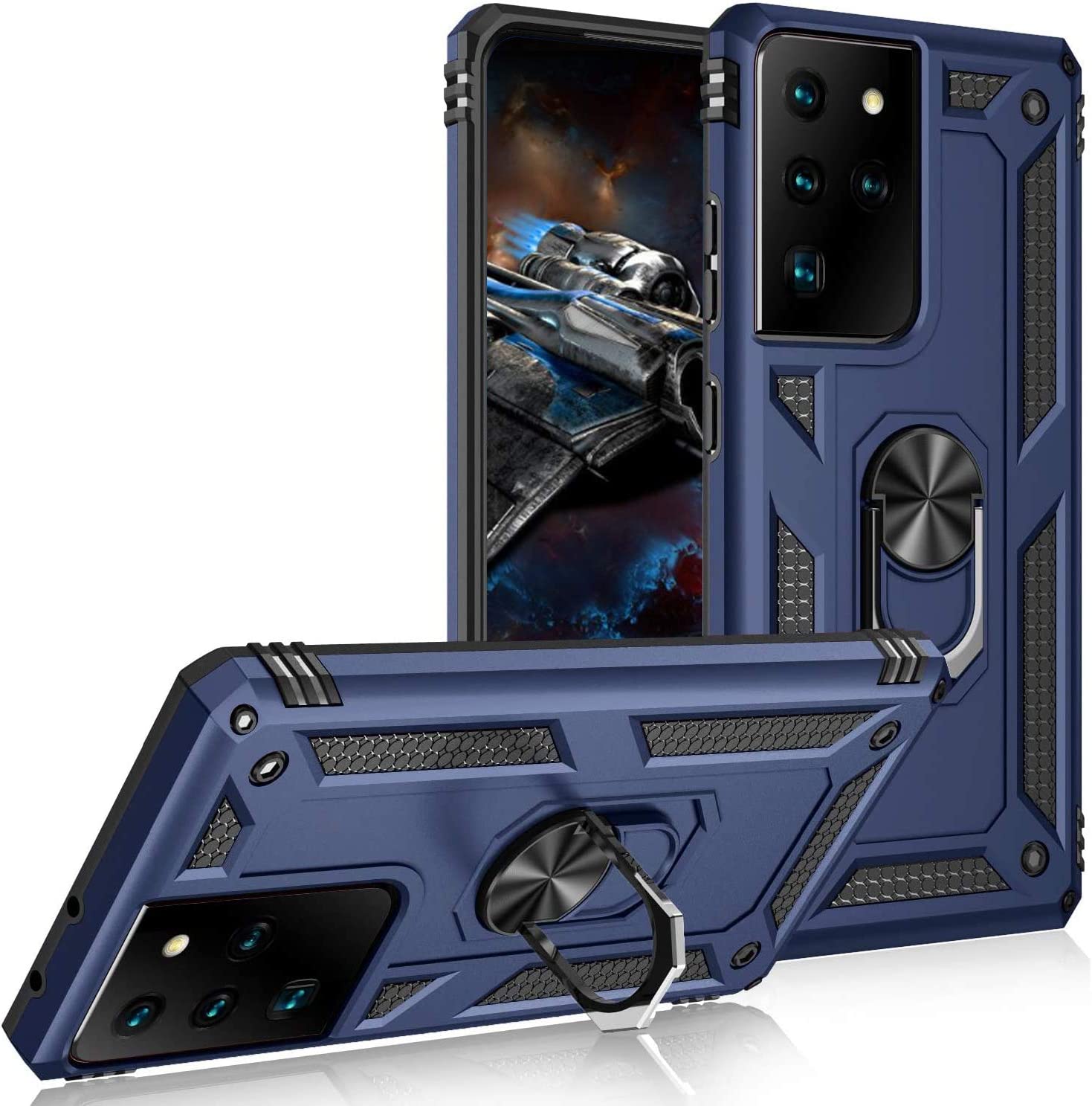 Coque hybride avec anneau pour Samsung Galaxy S21 Ultra Coque hybride avec anneau pour Samsung Galaxy S21 Ultra